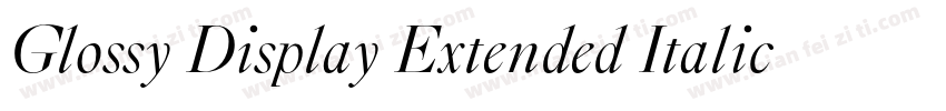 Glossy Display Extended Italic字体转换